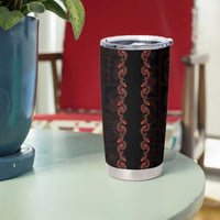 Hawaii Japan Koi Fish Red Tumbler Cup Tapa Pattern LT01 - Polynesian Pride