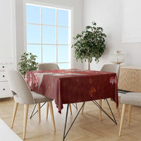 Hawaii Japan Cranes Sakura Flower Red Tablecloth Japan Heritage Spirit LT01 - Polynesian Pride