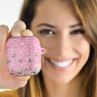 Cranes Sakura Floral Pink Pastel AirPods Case Hawaii Japan Culture - Polynesian Pride