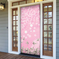 Cranes Sakura Floral Pink Pastel Door Cover Hawaii Japan Culture LT01 - Polynesian Pride