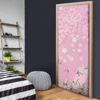 Cranes Sakura Floral Pink Pastel Door Cover Hawaii Japan Culture LT01 - Polynesian Pride