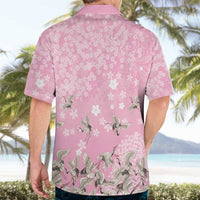 Cranes Sakura Floral Pink Pastel Hawaiian Shirt Hawaii Japan Culture LT01 - Polynesian Pride