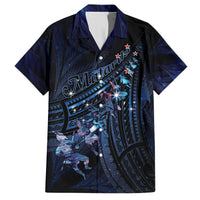 Personalised Matariki Paua Shell New Zealand Hawaiian Shirt Haka Dance At The Starry Night LT01 Black - Polynesian Pride