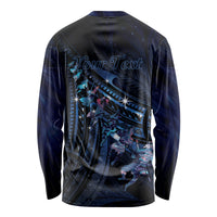 Personalised Matariki Paua Shell New Zealand Long Sleeve Shirt Haka Dance At The Starry Night