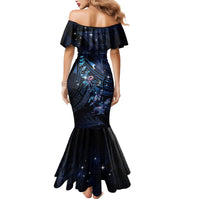 Personalised Matariki Paua Shell New Zealand Mermaid Dress Haka Dance At The Starry Night LT01 - Polynesian Pride