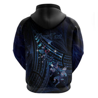 Personalised Matariki Paua Shell New Zealand Zip Hoodie Haka Dance At The Starry Night