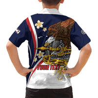Personalized American Samoa Kid Hawaiian Shirt Amerika Samoa Bald Eagle