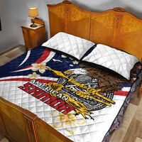 Personalized American Samoa Quilt Bed Set Amerika Samoa Bald Eagle