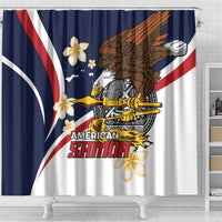 Personalized American Samoa Shower Curtain Amerika Samoa Bald Eagle