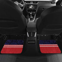 American Samoa Eagle Kava Bowl Car Mats Plumeria Polynesian Pattern