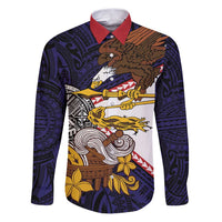 American Samoa Eagle Kava Bowl Family Matching Puletasi and Hawaiian Shirt Plumeria Polynesian Pattern