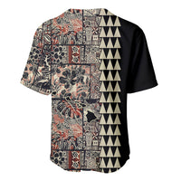 Hawaiian Quilt Baseball Jersey Hibiscus Kakau Vintage Style LT01 - Polynesian Pride