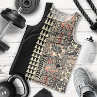 Hawaiian Quilt Men Tank Top Hibiscus Kakau Vintage Style LT01 - Polynesian Pride
