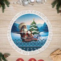 Native American Santa Claus Tree Skirt Merry Christmas 2025 - Polynesian Pride