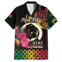 Personalised Vanuatu Port Vila Stay Strong Family Matching Off The Shoulder Long Sleeve Dress and Hawaiian Shirt Long God Yumi Stanap