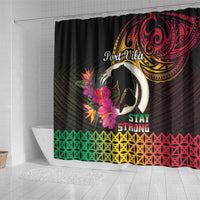 Vanuatu Port Vila Stay Strong Shower Curtain Long God Yumi Stanap