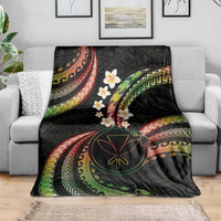 Hawaii Map Kanaka Maoli Blanket Fantastic Frangipani Reggae
