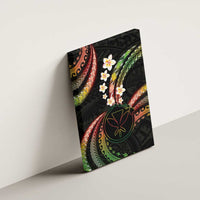 Hawaii Map Kanaka Maoli Canvas Wall Art Fantastic Frangipani Reggae