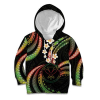Hawaii Map Kanaka Maoli Kid Hoodie Fantastic Frangipani Reggae