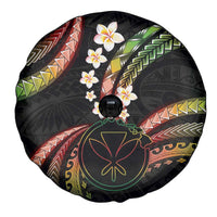 Hawaii Map Kanaka Maoli Spare Tire Cover Fantastic Frangipani Reggae