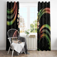 Hawaii Map Kanaka Maoli Window Curtain Fantastic Frangipani Reggae