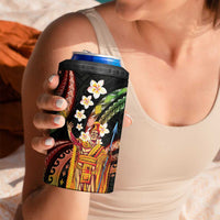 Hawaii King Kamehameha 4 in 1 Can Cooler Tumbler Fantastic Plumeria Reggae