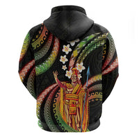 Hawaii King Kamehameha Hoodie Fantastic Plumeria Reggae