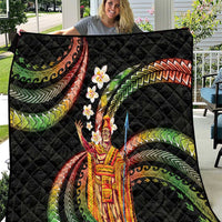 Hawaii King Kamehameha Quilt Fantastic Plumeria Reggae