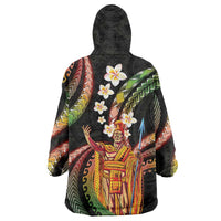 Hawaii King Kamehameha Wearable Blanket Hoodie Fantastic Plumeria Reggae LT01 - Polynesian Pride