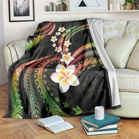 Hawaii Plumeria Reggae Blanket Polynesian Pattern