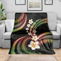 Hawaii Plumeria Reggae Blanket Polynesian Pattern