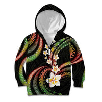 Hawaii Plumeria Reggae Kid Hoodie Polynesian Pattern
