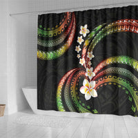 Hawaii Plumeria Reggae Shower Curtain Polynesian Pattern