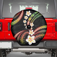 Hawaii Plumeria Reggae Spare Tire Cover Polynesian Pattern