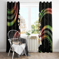 Hawaii Plumeria Reggae Window Curtain Polynesian Pattern