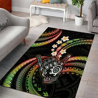 Hawaii Shaka Sign Area Rug Fantastic Frangipani Reggae