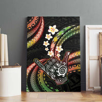 Hawaii Shaka Sign Canvas Wall Art Fantastic Frangipani Reggae