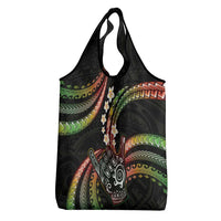 Hawaii Shaka Sign Grocery Bag Fantastic Frangipani Reggae