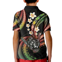 Hawaii Shaka Sign Kid Polo Shirt Fantastic Frangipani Reggae