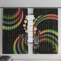 Hawaii Shaka Sign Window Curtain Fantastic Frangipani Reggae