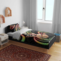 Hawaiian Ukulele Bedding Set Jawaiian Fantastic Plumeria