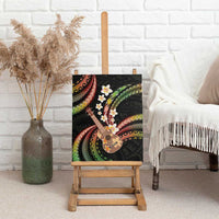 Hawaiian Ukulele Canvas Wall Art Jawaiian Fantastic Plumeria