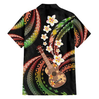 Hawaiian Ukulele Family Matching Tank Maxi Dress and Hawaiian Shirt Jawaiian Fantastic Plumeria