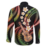 Hawaiian Ukulele Family Matching Tank Maxi Dress and Hawaiian Shirt Jawaiian Fantastic Plumeria