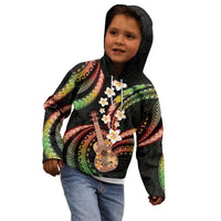Hawaiian Ukulele Kid Hoodie Jawaiian Fantastic Plumeria