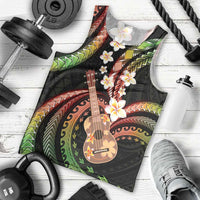 Hawaiian Ukulele Men Tank Top Jawaiian Fantastic Plumeria