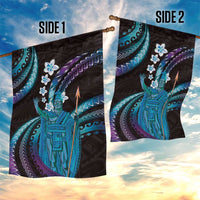 Hawaii King Kamehameha Garden Flag Fantastic Plumeria Amethyst Gradient