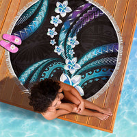 Hawaii Plumeria Beach Blanket Amethyst Gradient Polynesian Pattern