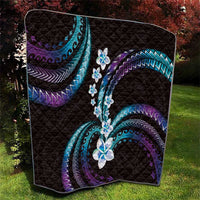 Hawaii Plumeria Quilt Amethyst Gradient Polynesian Pattern