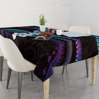 Hawaii Plumeria Tablecloth Amethyst Gradient Polynesian Pattern